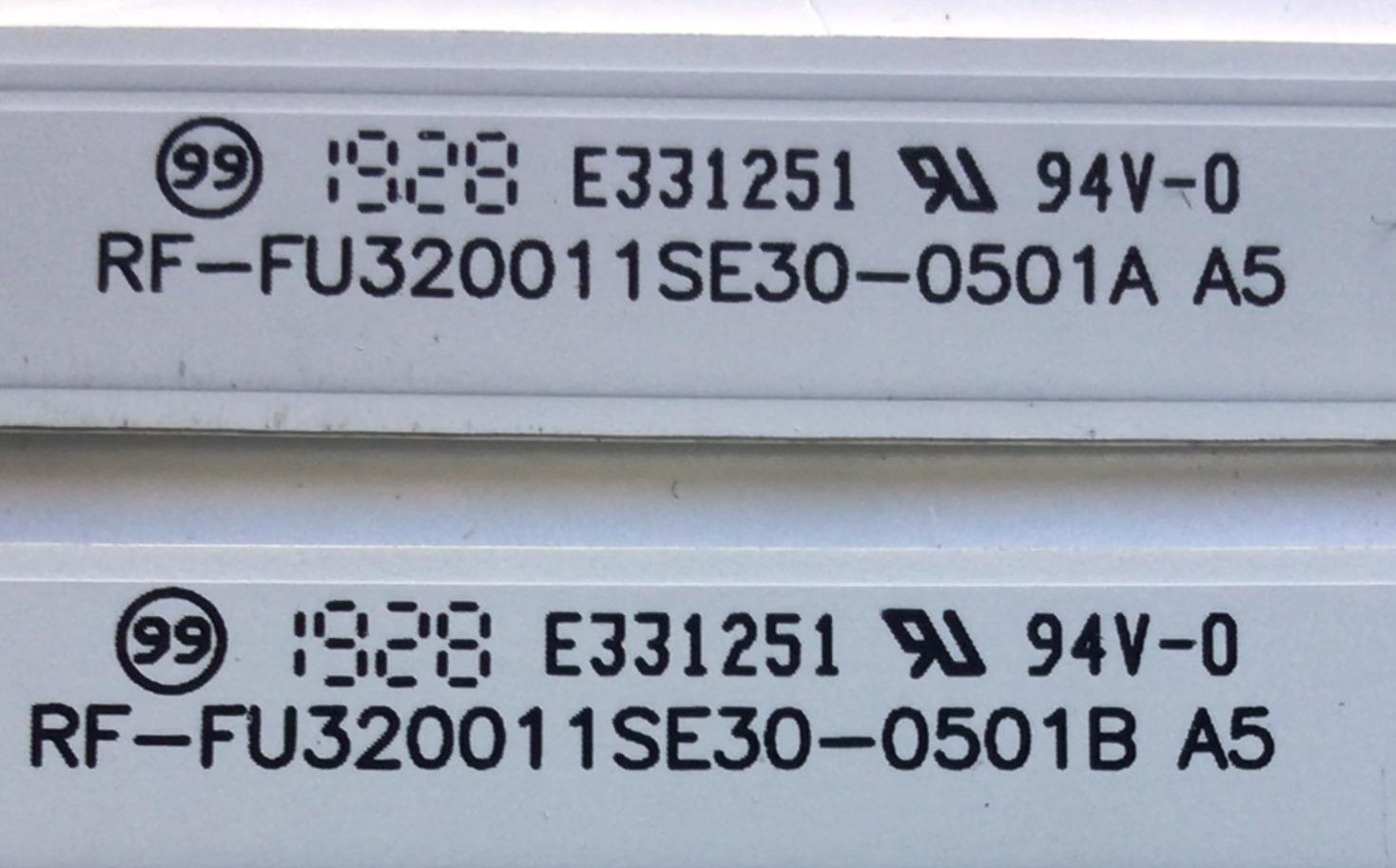 KIT DE LED'S PARA TV TOSHIBA ( 2 PZ ) / NUMERO DE PARTE RF-FU320011SE30-0501B A5 / 7836-568011-02800011 / 2E210H4 000 970286 R9720 G138F 1 / PANEL K320WD86 / MODELO 32L310U20 - Imagen 2